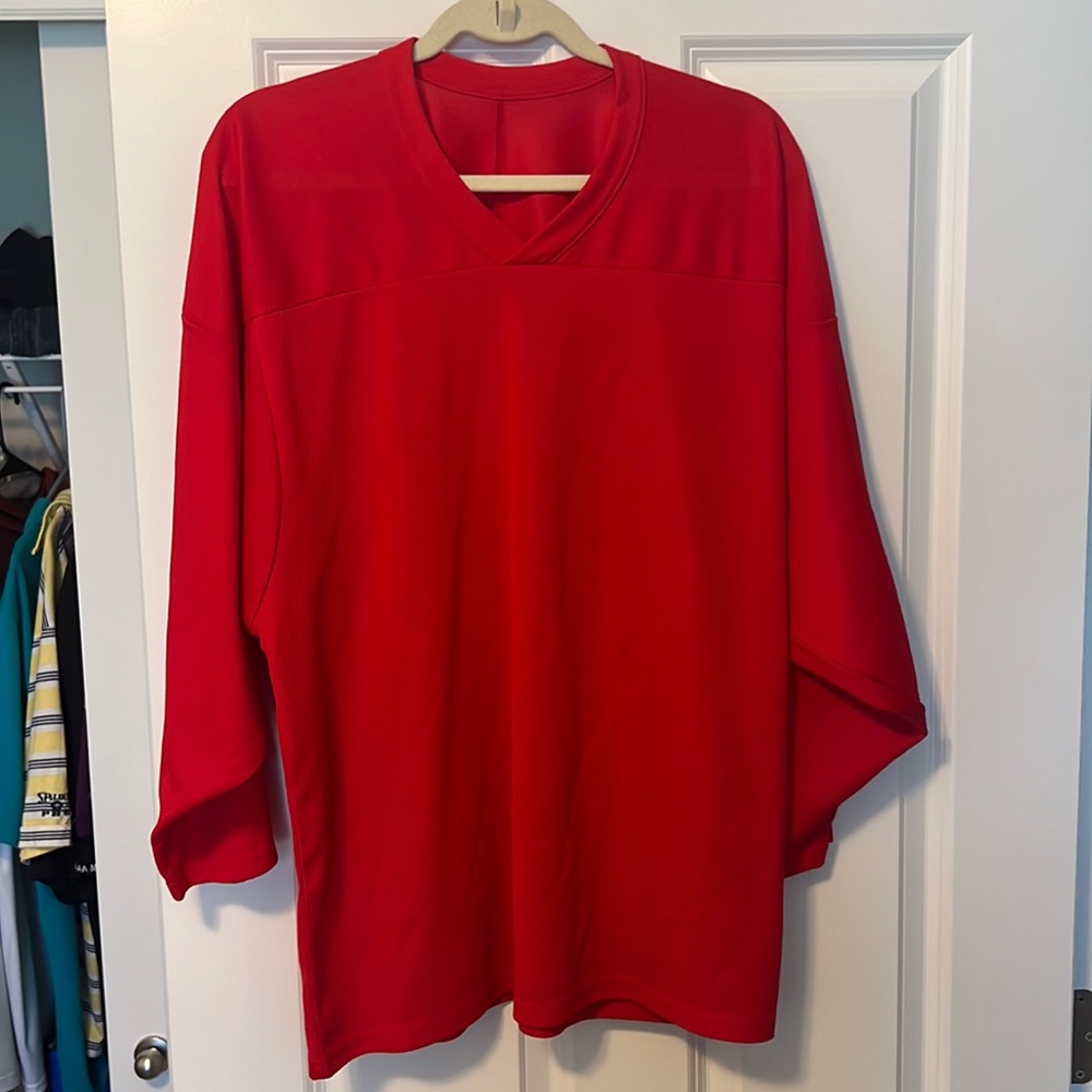 Men’s Blank CCM Red Hockey Practice Jersey